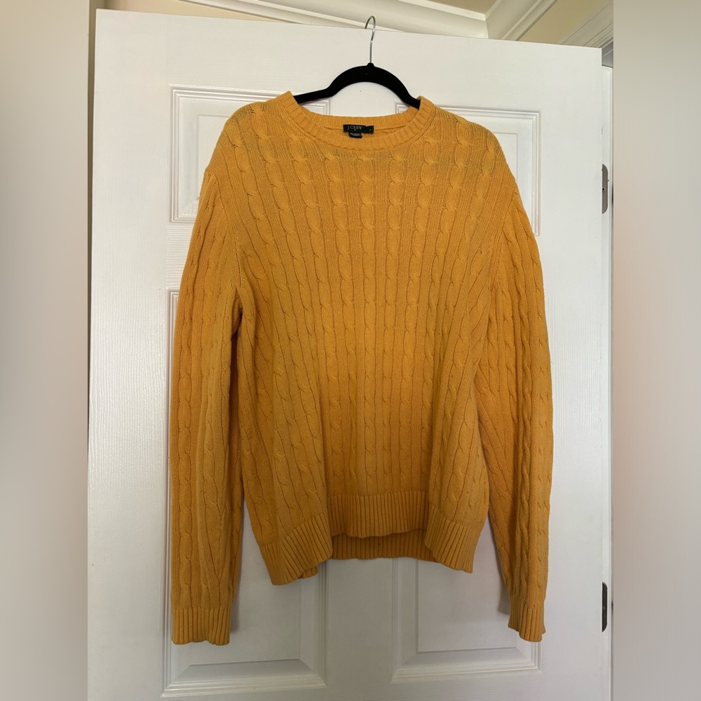 yellow j. crew pullover